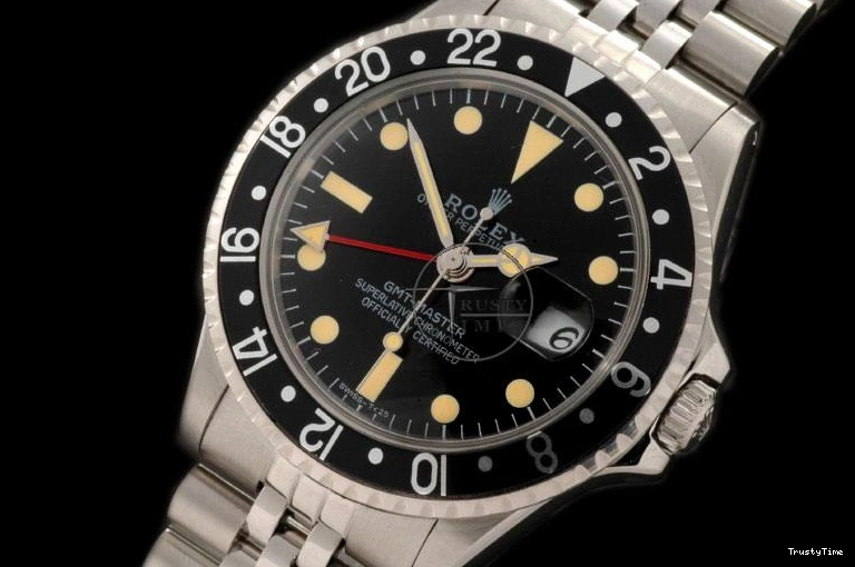 1229 ROLGMT017C – Vintage GMT SS Black Bezel Jubilee Swiss Eta 2836- Original 980